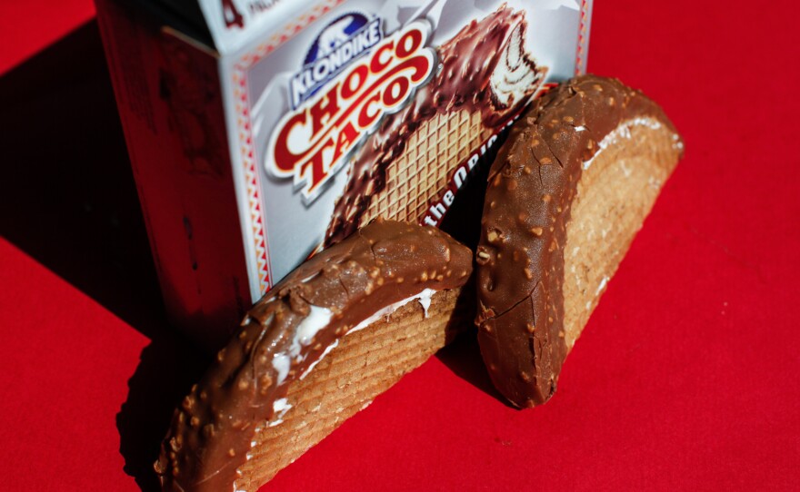 Though eating a Choco Taco doesn't typically remind one of eating Mexican food, the idea was tapping into an '80s trend.