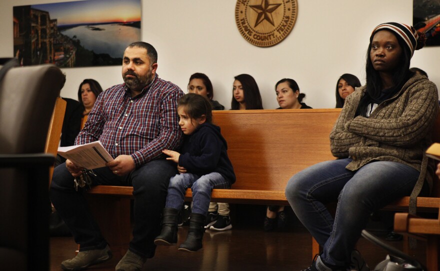 Zaid Yassin and his 5-year-old daughter, Fatima, came to Travis County Court in Austin to defend Fatima's 23 missed days of school.