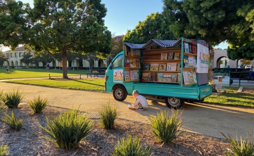 Joyride Bookshop will bring their mini book truck to the North Park Mini Book Fair on Saturday, June 29, 2024.