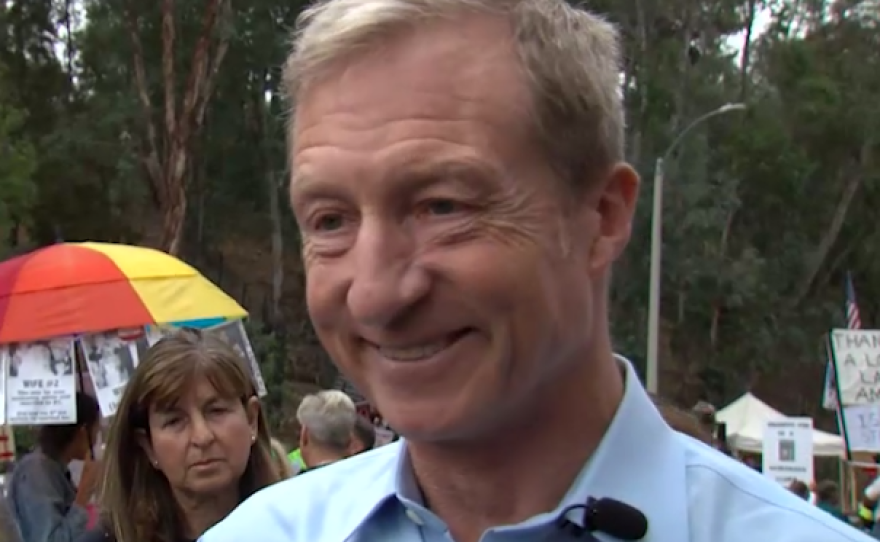 Democrat activist Tom Steyer in Vista, Oct. 31, 2017.