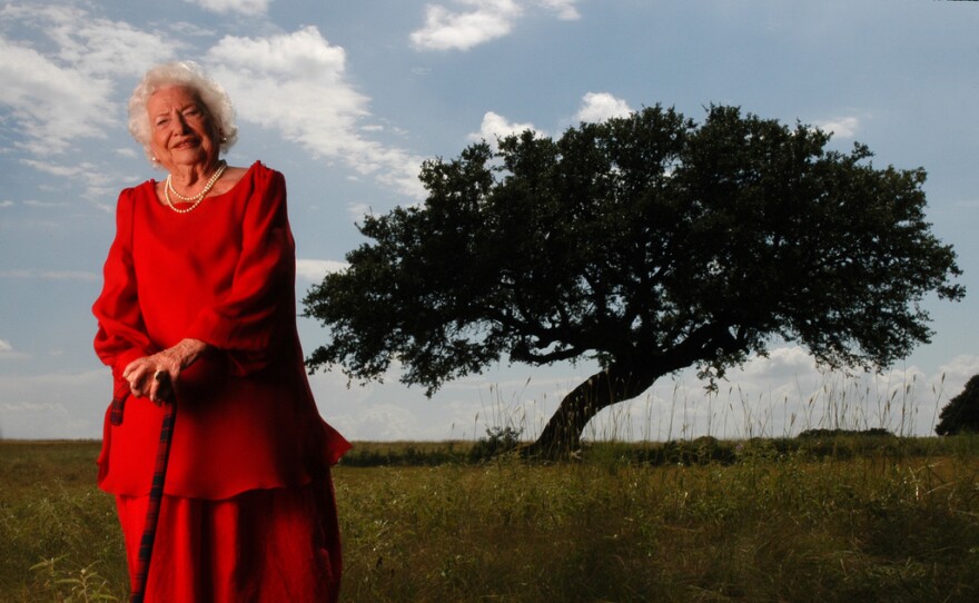 Liz at Robertson Home in Salado, Texas where she was born. (undated photo)