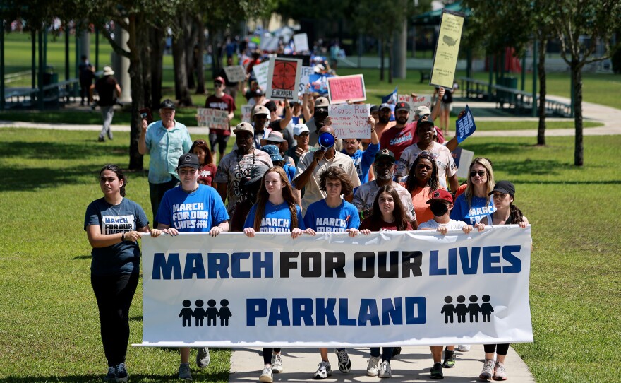 Parkland, Fla.: Community members from Parkland and all of South Florida joined together for the March For Our Lives Parkland rally near Marjory Stoneman Douglas High School, where 17 people were killed by a gunman on February 14, 2018.