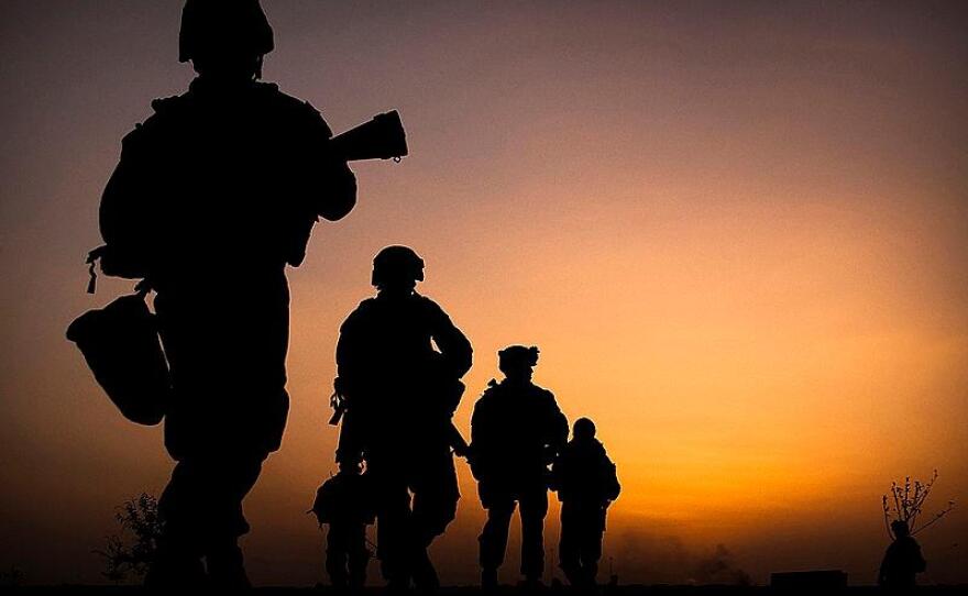 3/5 Marines conducting a dawn patrol in Afghanistan, 2011.