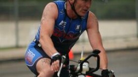 Robert Cunningham turns a corner at the Triathlon Classic at Liberty Station, September 19, 2010.