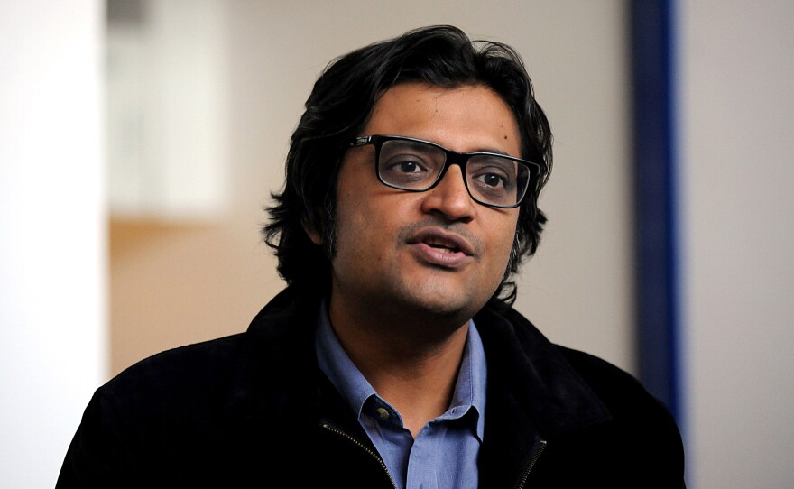 Arnab Goswami, one of India's brashest and most controversial TV news anchors, is one of those who publicly implicated Stan Swamy and others in the Bhima Koregaon case. Here, he poses during an interview with Agence France-Presse in Mumbai on April 26, 2017.