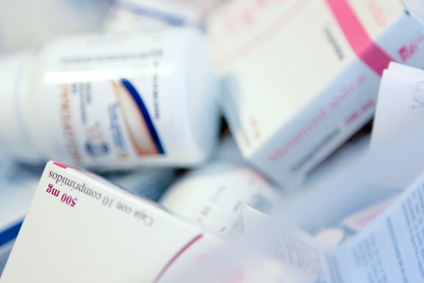 Jesus Castro Romo's various pain medications lie in a bin on his dining room table. "They told me to go to the center for pain (management) so that I would not take pills anymore because they are affecting my stomach," he said. "Since the.medications are strong, they can cause me side effects on my pancreas or kidneys. They are already affecting me, and it is best to go to a place where mentally I can cure my pain more with the mind. So that I am not in pain." On Wednesday, June 27, 2012.