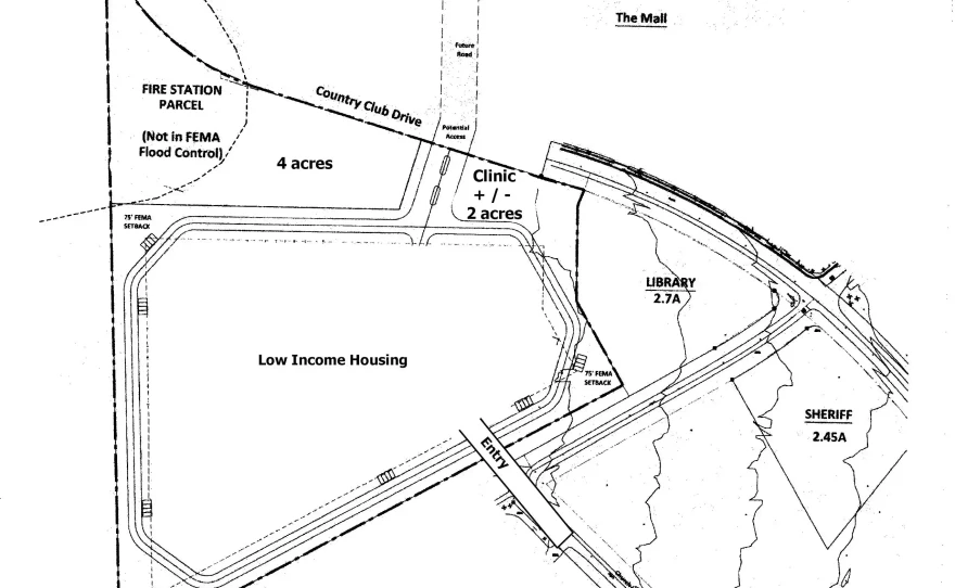The Wright family has laid out tentative plans to build a community hub on the their property. Image courtesy of Daniel Wright.