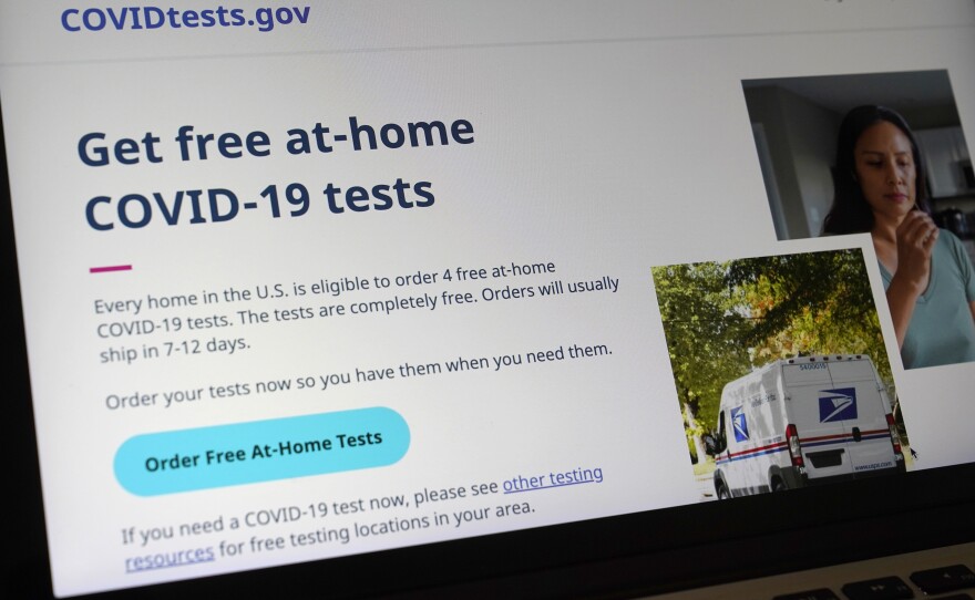 The website COVIDTests.gov allows people to order four at-home tests per residence and have them delivered by mail. Now there's a phone number, too.