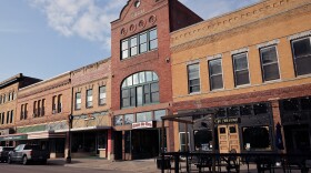 Downtown business district in Perry, Iowa, on Nov. 8, 2023.