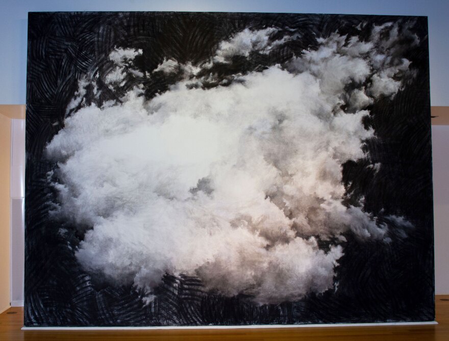 "Intrinsically asymmetrical," by muralist Tatiana Ortiz-Rubio, will be on view at City College Gallery Feb. 5 through Mar. 1, 2022.