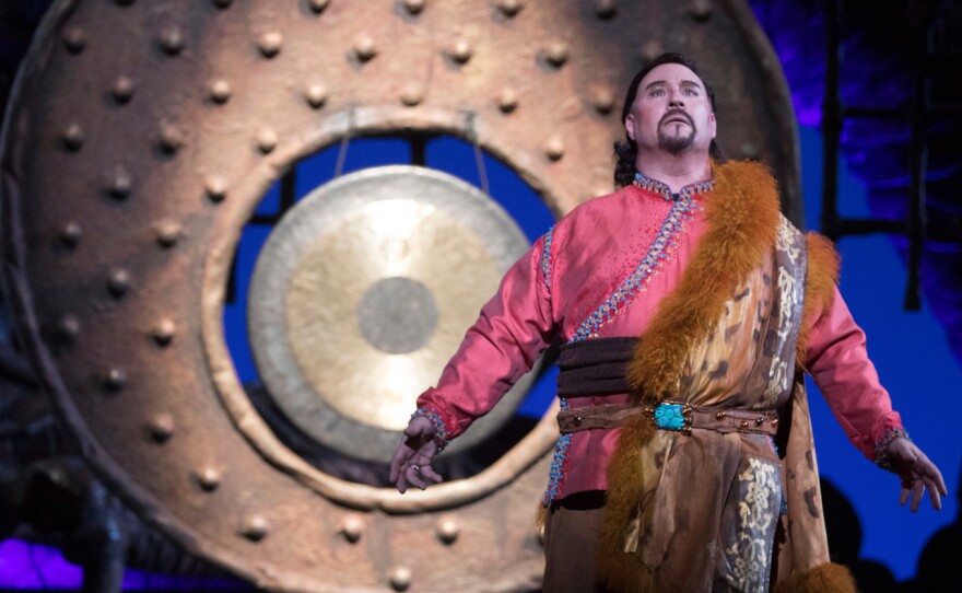 Carl Tanner sings the role of Calaf in the San Diego Opera production of Puccini's "Turandot."