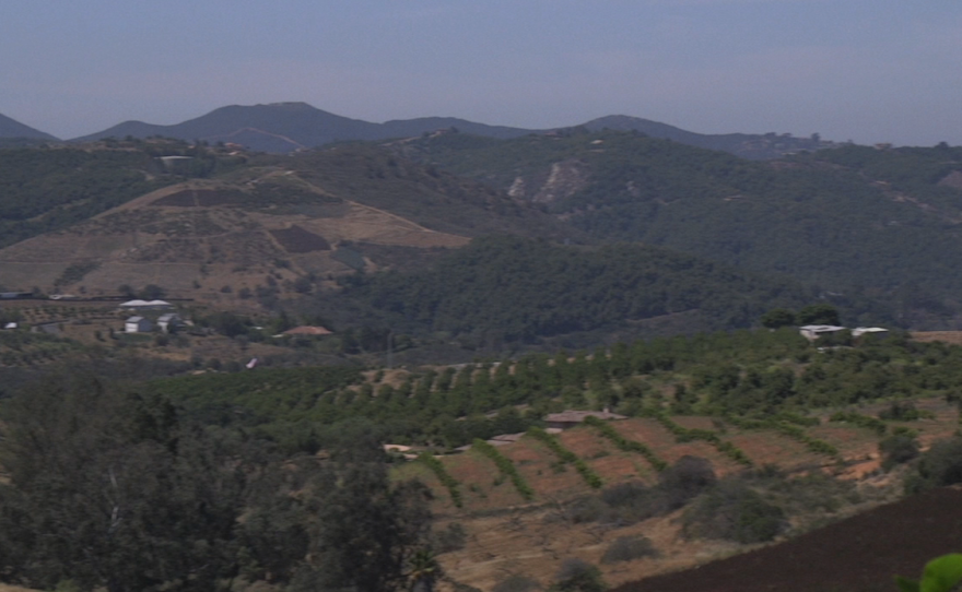 A view is shown of the area where the 1,700-home Lilac Hills Ranch development is proposed in Valley Center, April 29, 2015.