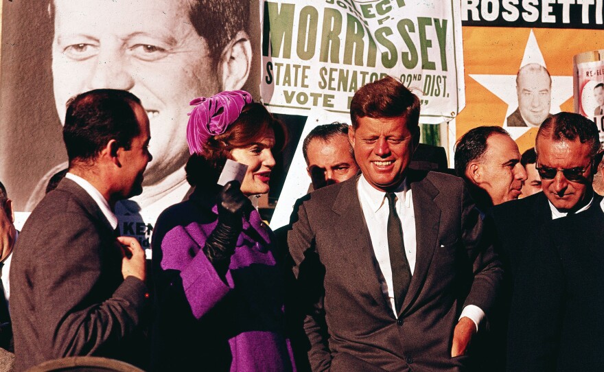 John F. Kennedy and his wife, Jacqueline Kennedy, campaign in New York in 1960.