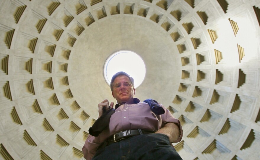 Rick Steves beneath the Oculus of the Pantheon, Rome.