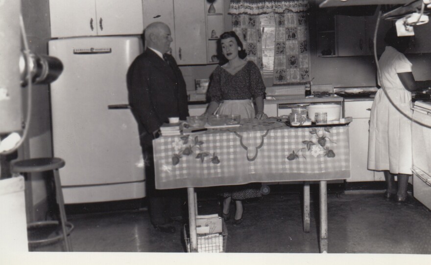 Hach is seen on the set of Kitchen Kollege, the first cooking show in the South, on WSM in Nashville, Tenn.