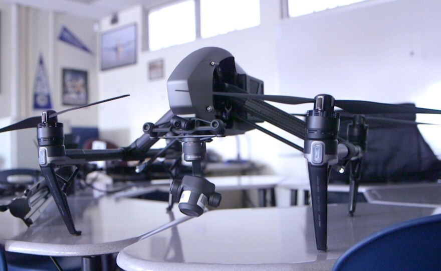 One of the drones that will be used in Vista High's aviation course starting this August, June 29, 2018.