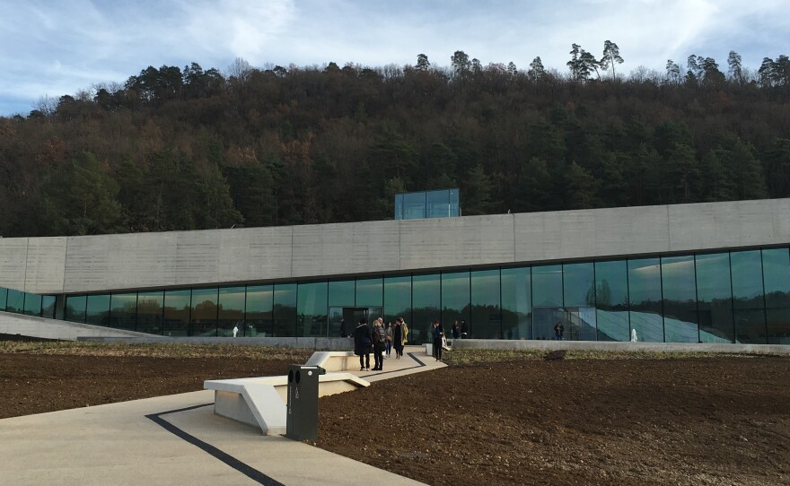 A museum is built over the replica of the Lascaux cave and its paintings.