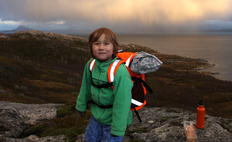 Marcus on one of the family hikes.