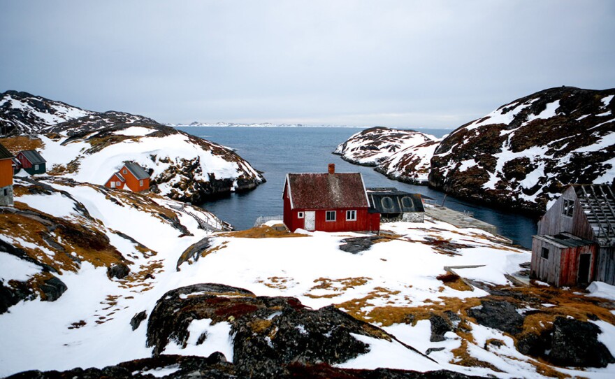 A present-day view of the harbor in Kangeq, which was abandoned by the Danish government.