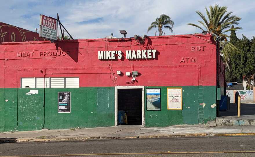 Image of Mike's Market on Ocean View Boulevard in San Diego, taken on Oct. 31, 2022.