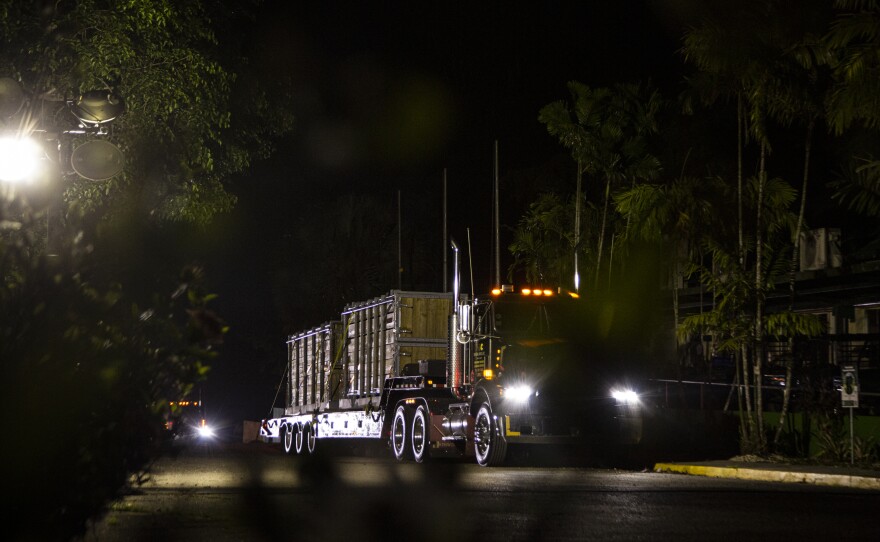 A guarded caravan drove Mundi and the other animals about 20 miles to the airport in the city of Aguadilla.