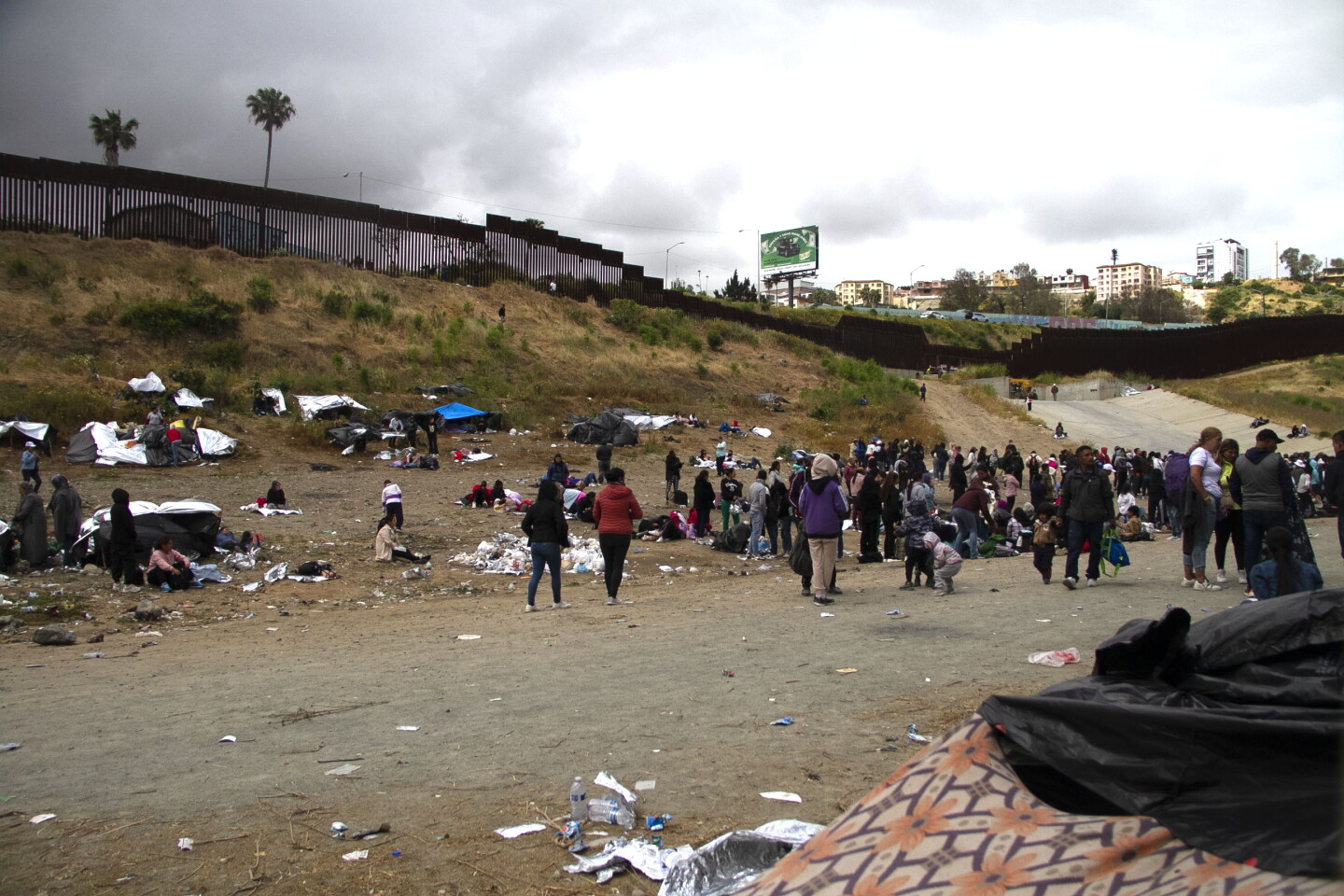 Hundreds living in makeshift migrant camp at border before Title 42 ...