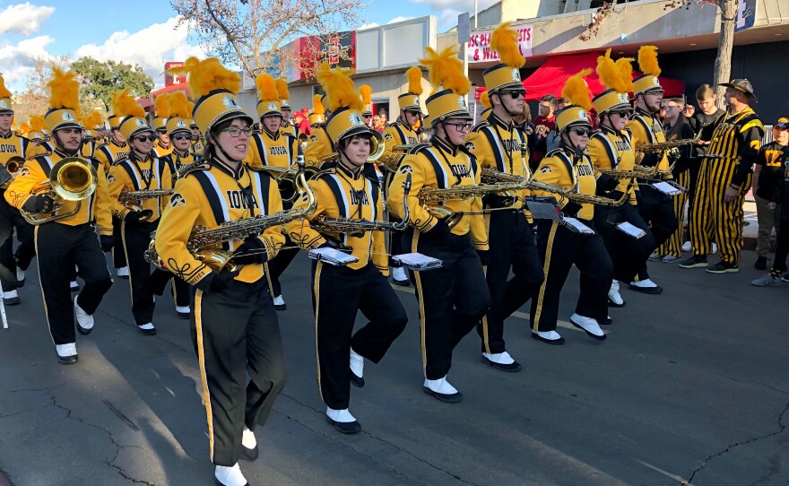 Iowa Hawkeye Marching Band in front of SDCCU Stadium before the Holiday Bowl game against USC, Dec. 27, 2019.