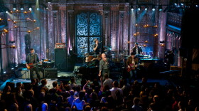 The Fray band members (left to right): Joe King, Ben Wysocki, Isaac Slade, Dave Welsh, Jeff Linsenmaier perform at the Angel Orensanz Center on October 18, 2011.