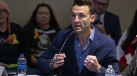 John Strand speaks during an event at the U.S. Capitol on June 13, 2023. A convicted and pardoned Jan. 6 rioter, Strand is now running for the Republican nomination in Florida's 19th Congressional District.