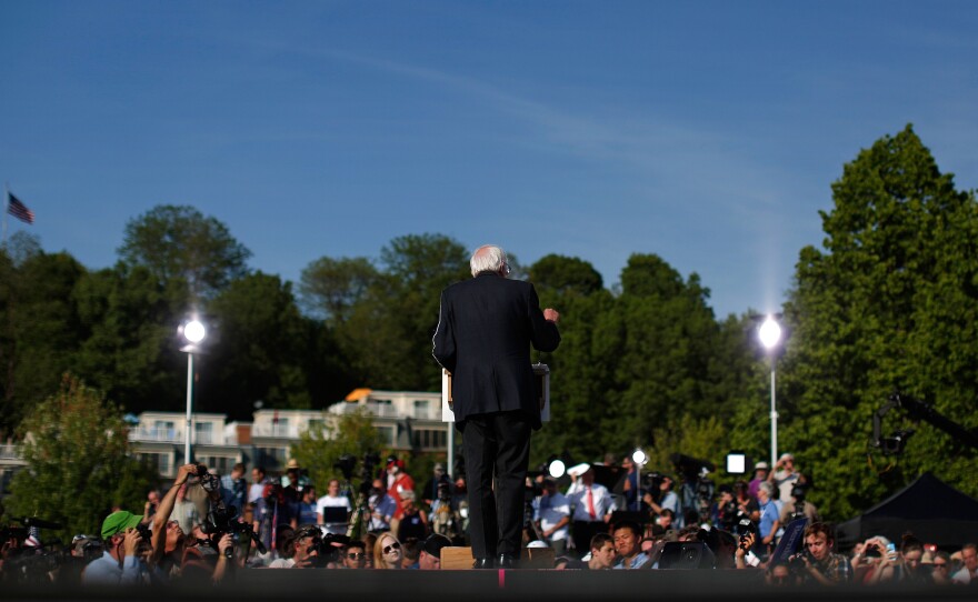 Announcing his presidential campaign before a crowd of around 5,500 people in May, Sanders addressed "brothers and sisters" in the crowd and invoked "a political revolution."
