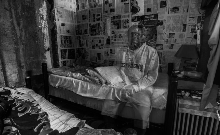 An illegal immigrant from sub-Saharan Africa, living in Algeria in the sub-basement of a 21-story building. The photographer calls his series of immigrant photos "Ca va waka" — a blend of French and English that means "It's going to be okay."