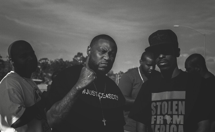 Rappers Aye Hit, Tiny Doo, King Louie, Von Dreaam and Paper Chase in this undated photo.