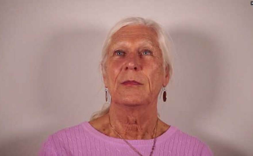 A still from the video portion of "Contralto" by Sarah Hennies.