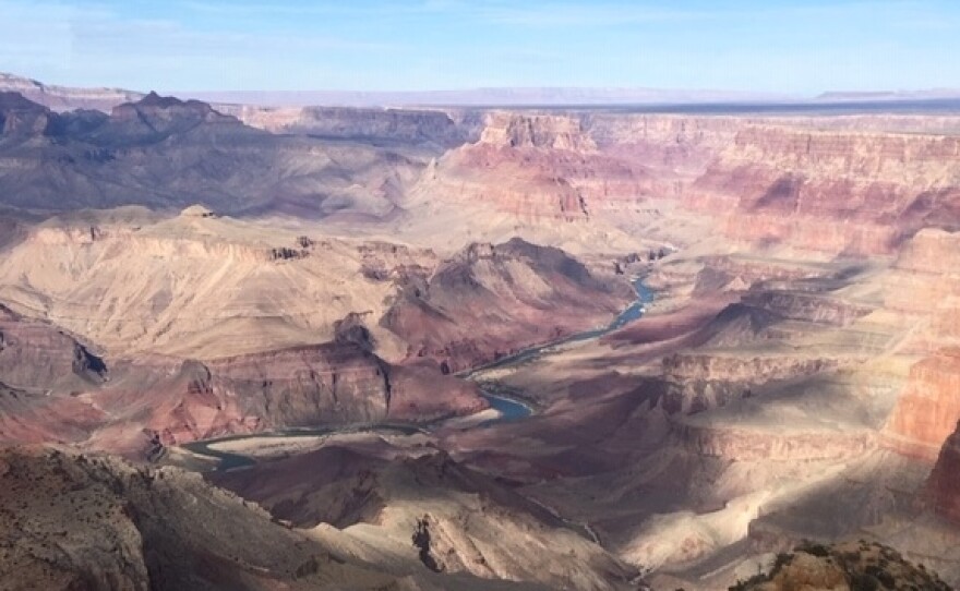 The view of the Grand Canyon from the top floor of Desert View Watchtower on the southeastern rim. Eleven tribes have traditional ties to the Grand Canyon.