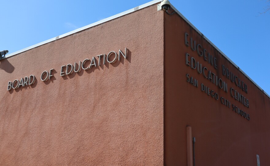 The San Diego Unified School District's Eugene Brucker Education Center, photographed on Friday, Aug. 30, 2024.