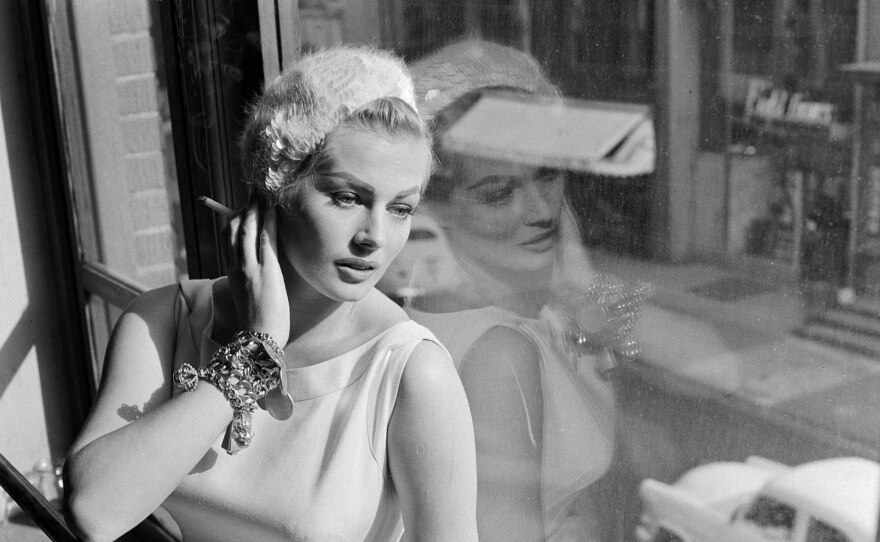 Anita Ekberg in a 1956 photo taken during rehearsals for a guest appearance on the Frankie Laine Time.