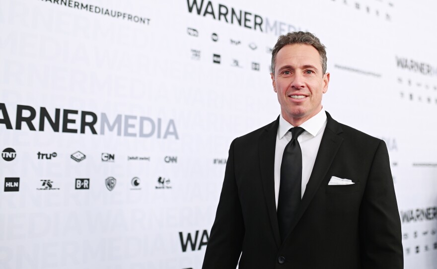 Chris Cuomo, pictured in 2019, was fired by CNN after an attorney arranged to share materials supporting accusations by a former colleague of Cuomo at ABC News that he had sexually harassed here there.