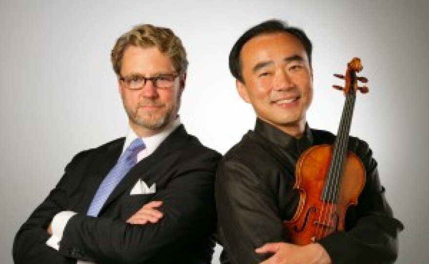 La Jolla Music Society president/artistic director Christopher Beach with festival music director Cho-Liang Lin.