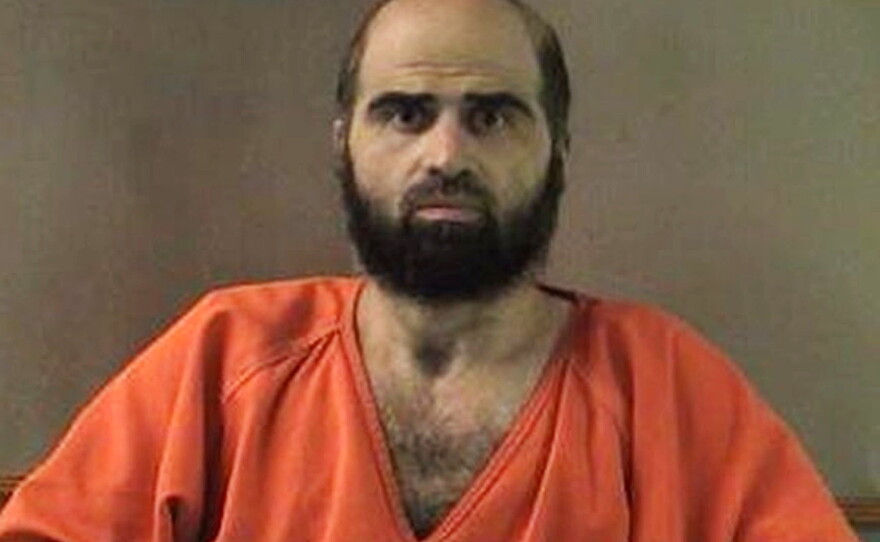 FILE - This undated photo provided by the Bell County Sheriff's Department shows former Army psychiatrist Maj. Nidal Hasan.