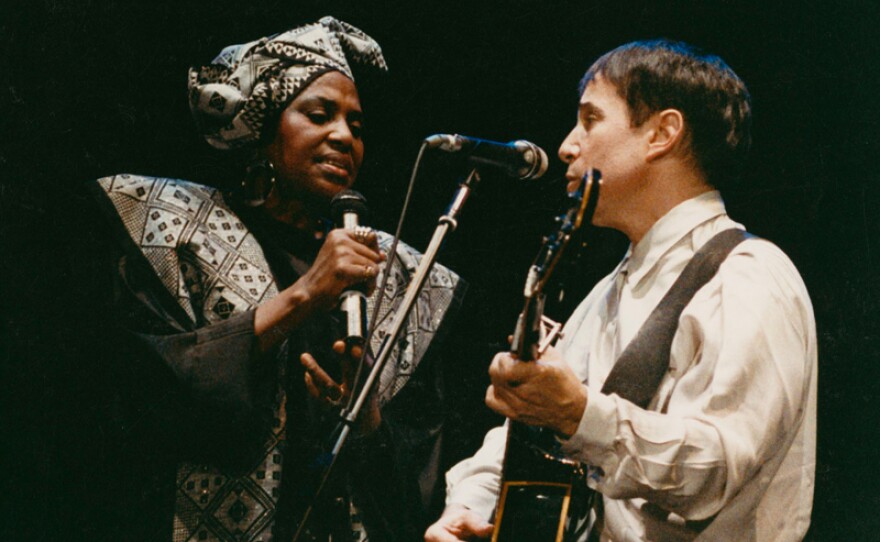 Miriam Makeba and Paul Simon.