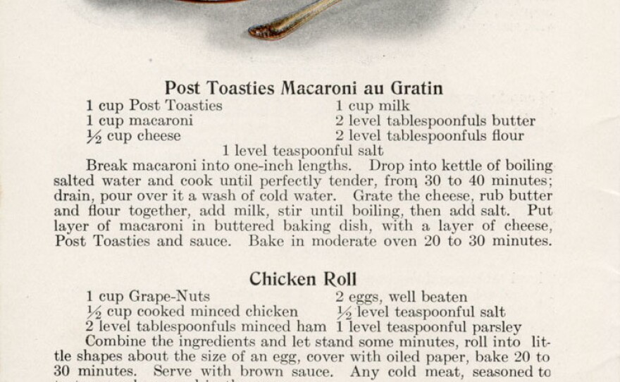 A leftover recipe from the early 20th century.