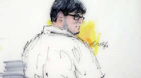 In this courtroom file sketch, Enrique Marquez Jr. appears in federal court in Riverside, Calif. Marquez, Dec. 21, 2015. 