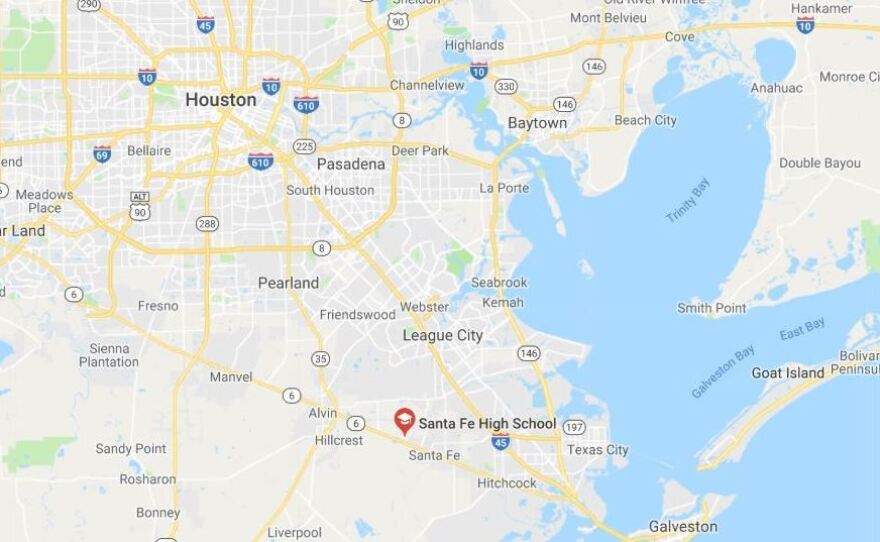 Police were called to Santa Fe High School after shots were reportedly fired on Friday morning.
