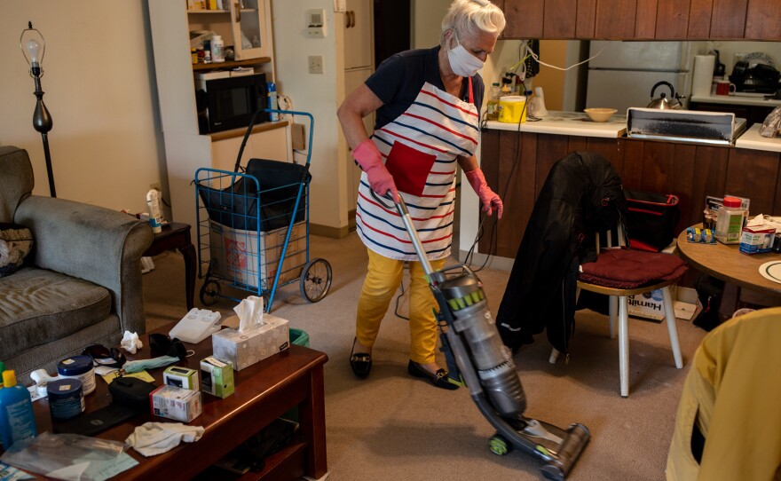 Kathleen McAuliffe makes about $14 an hour caring for the elderly. Her work requires broad skills, but is generally classified as "unskilled" labor.