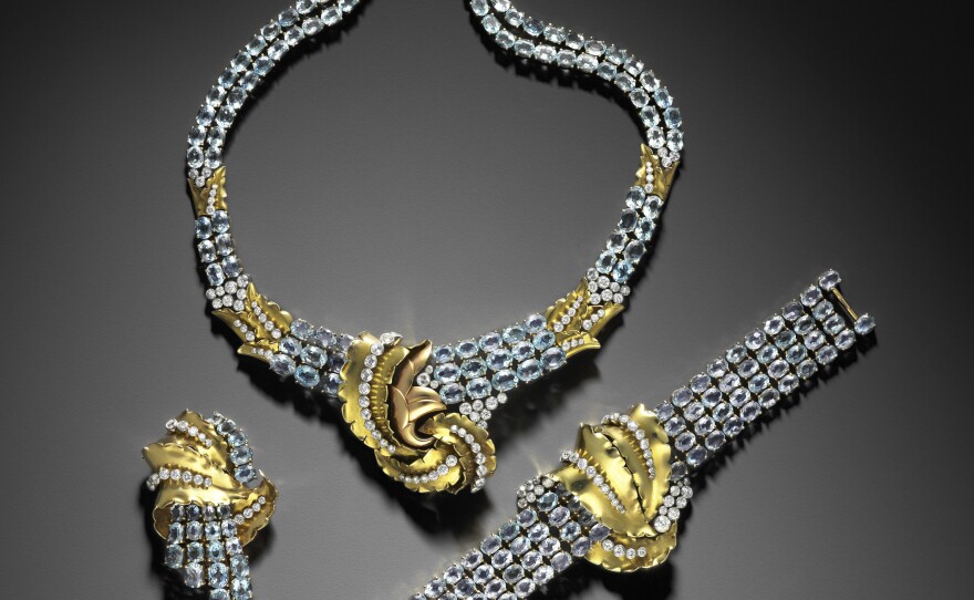 Believe it or not, Joan Crawford's suite of jewelry, designed by Verger Freres, was more restrained.