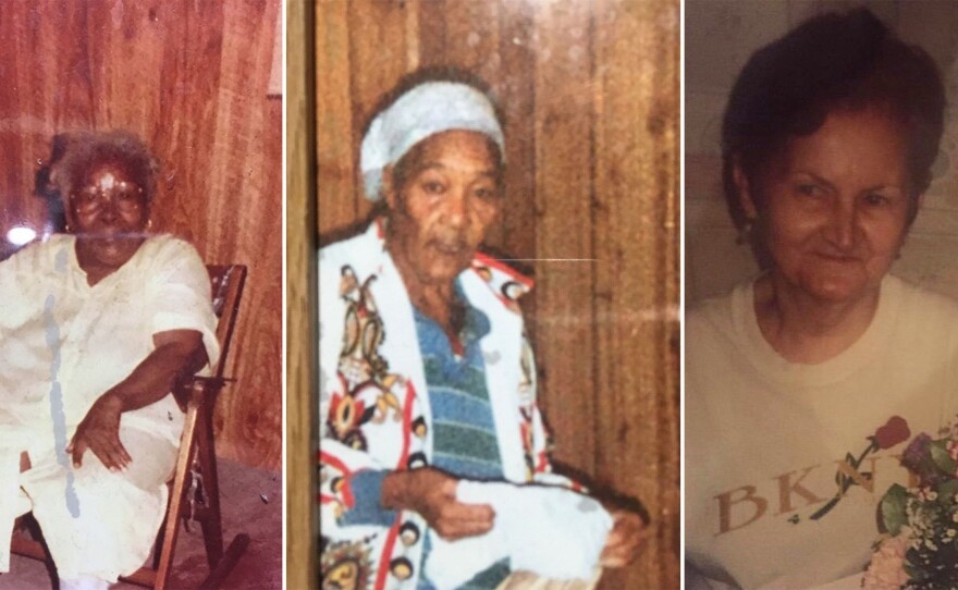 Luis' grandmothers: Abuela Guillermina and Santa in East New York, 1980s. Abuela Alejandrina (right) in Sunset Park, Brooklyn, 2000s.