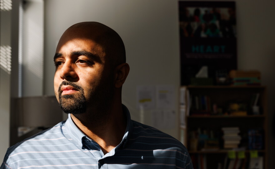Anise Vance, with the Durham Community Safety Department, sits for a portrait in his office where the HEART program operates.