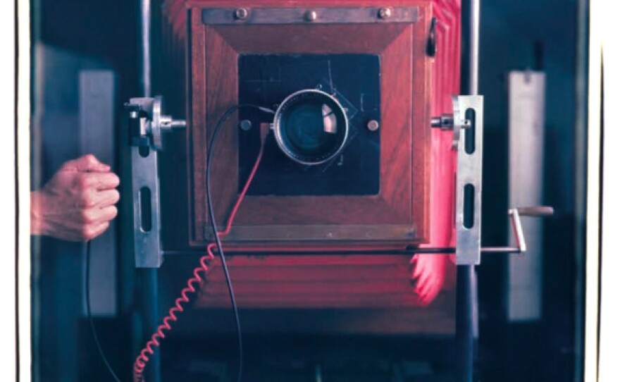 The large 20x24 Polaroid camera Mantoani uses for making portraits.