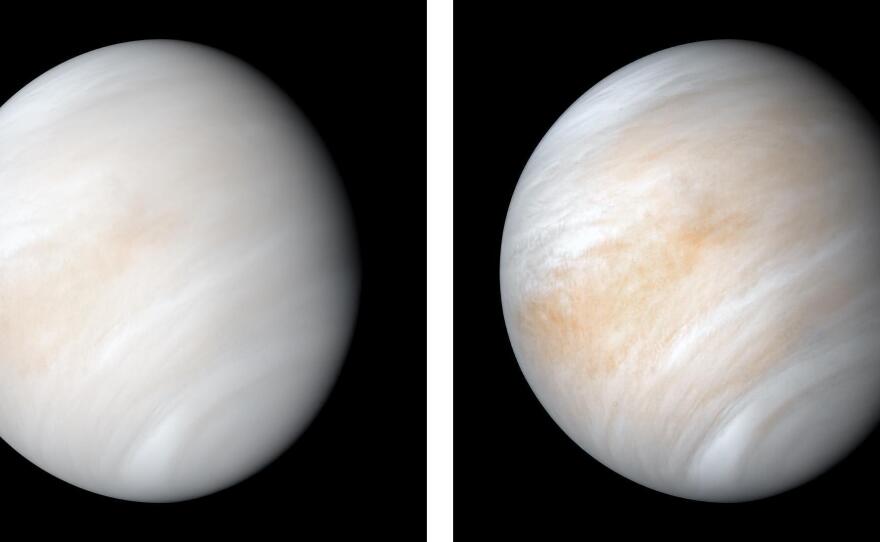 The images used to create this view of Venus were acquired by the Mariner 10 craft on Feb. 7 and 8, 1974. Decades after the Mariner 2 flew by the planet in 1962, much about the planet remains unknown.