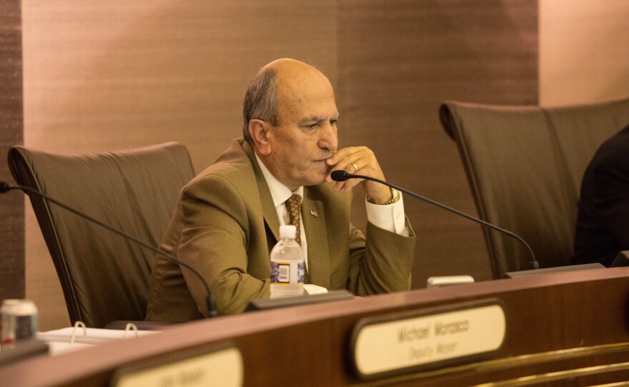 Escondido Mayor Sam Abed attends a council meeting, May 20, 2015.